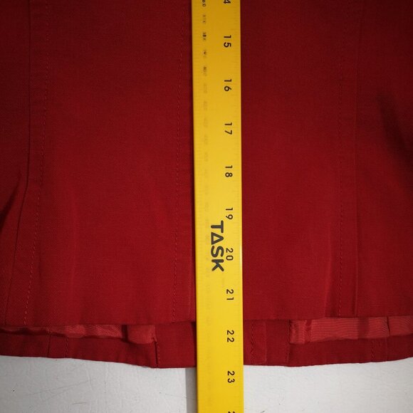 Talbots Ladies Size 10 Red 3 Button Closure Lined Made in Korea Blazer/Jacket - Picture 10 of 12